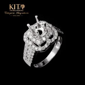 Vỏ Nhẫn Kim Cương Vàng Trắng