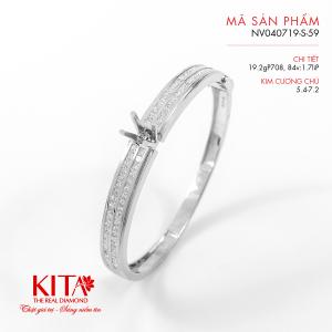 Vỏ Vòng Tay Kim Cương Vàng Trắng