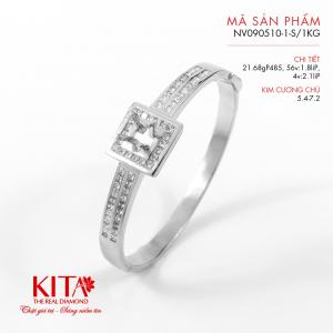 Vỏ Vòng Tay Kim Cương Vàng Trắng